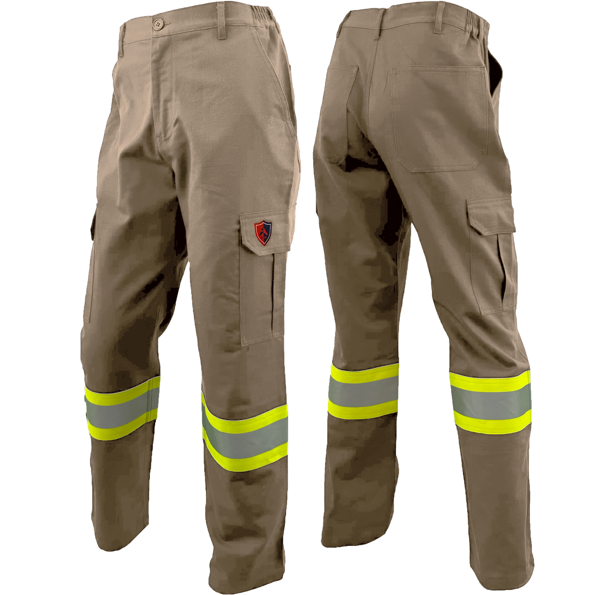 Atlas AR/FR Khaki Cargo Pants W/ 4" Striping 4054KK