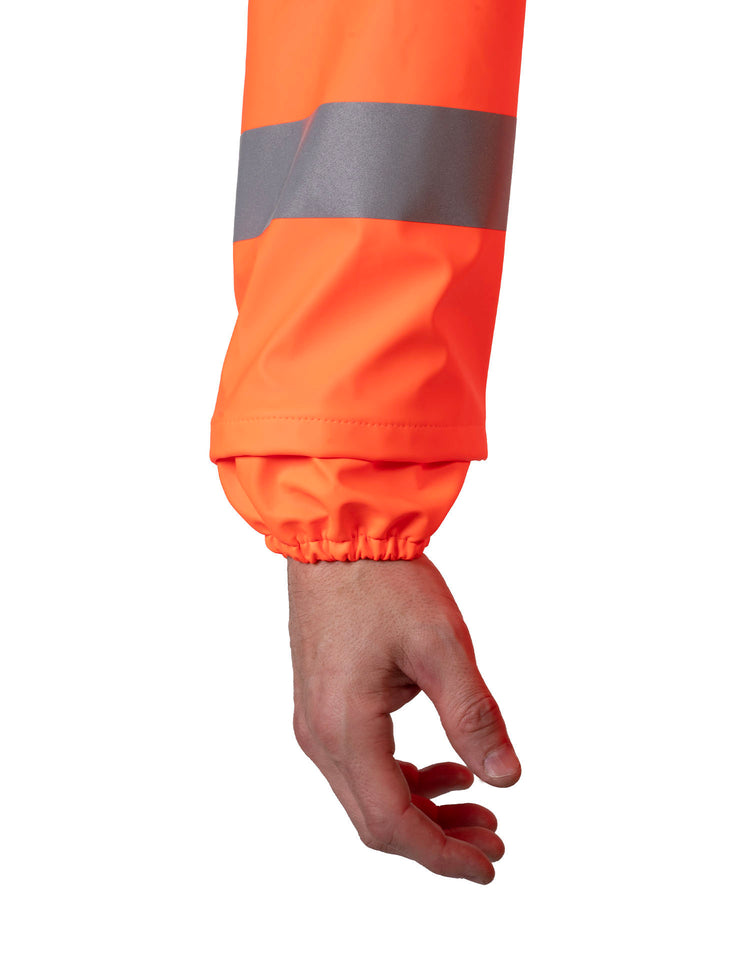 Forcefield Lightweight FR Orange Hi-Vis Safety Rain Jacket 023-8055