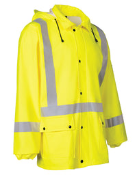 Thumbnail for Forcefield Lightweight FR Lime Hi-Vis Safety Rain Jacket 023-8155