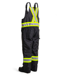 Thumbnail for Men's Black Hi-Vis Insulated -30 FR Ripstop Waterproof Bibs 024-FR235-MW-BK