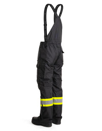 Thumbnail for Men's Black Hi-Vis Insulated -30 FR Ripstop Waterproof Bibs 024-FR235-MW-BK