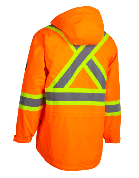 Men's Orange Hi-Vis FR Ripstop Waterproof Jacket 024-FR705-LW-OR