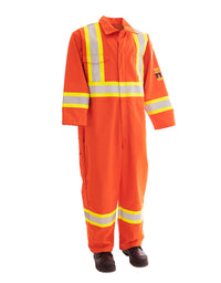 Thumbnail for Forcefield FR Treated 100% Cotton Orange Coverall with Reflective Tape 024-FRCOR-