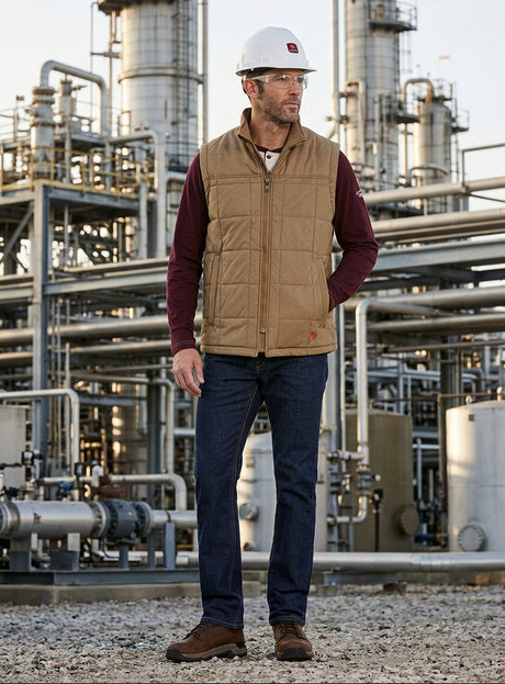 Ariat Men's FR Crius Khaki Insulated Vest 10027853