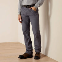 Thumbnail for Ariat FR M5 Grey DuraLight Ripstop Stackable Straight Leg Pant 10039285