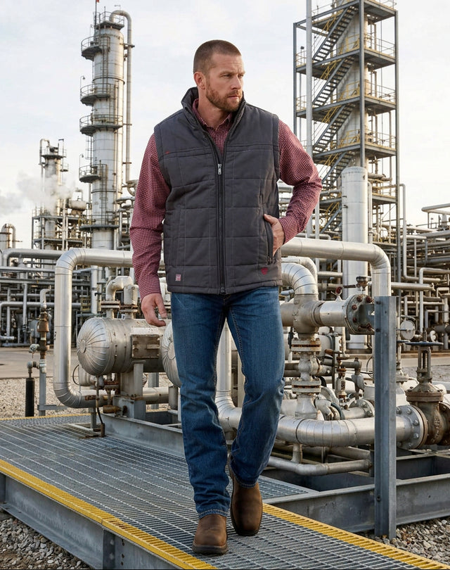 Ariat Men's FR Crius Iron Grey Insulated Vest 10041623