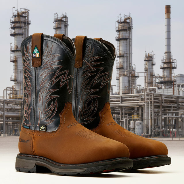 ARIAT Mens WorkHog MetGuard CSA Waterproof Composite Toe Work Boot 10042553