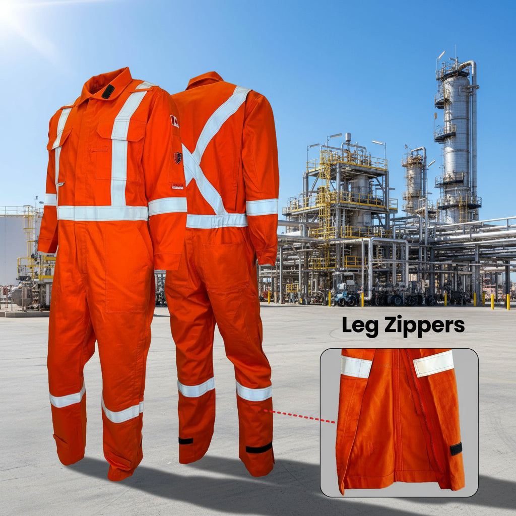 Atlas Guardian Orange AR/FR Mens Coveralls w/ Leg Zippers 1272OR