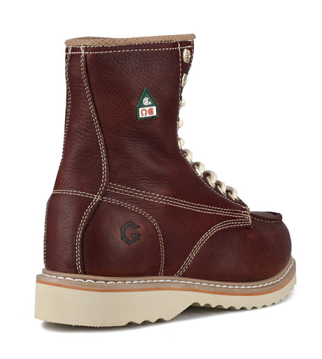 J.B Goodhue Brown Farmer 2 CSA 8" Steel Toe Work Boot 00744