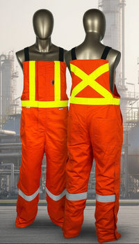 Thumbnail for Atlas Orange Men's Guardian FR/AR OSHA Insulated Bibs 2152OR