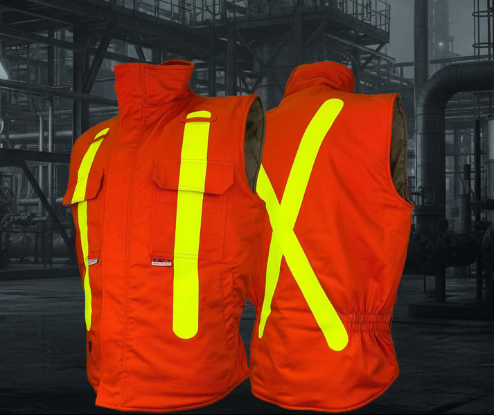 Atlas GuardianÂ® FR/AR Orange OHSA Insulated Vest 2154OR