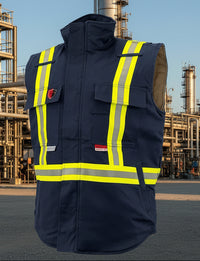 Thumbnail for Atlas GuardianÂ® FR/AR Navy Insulated Vest 2194NB
