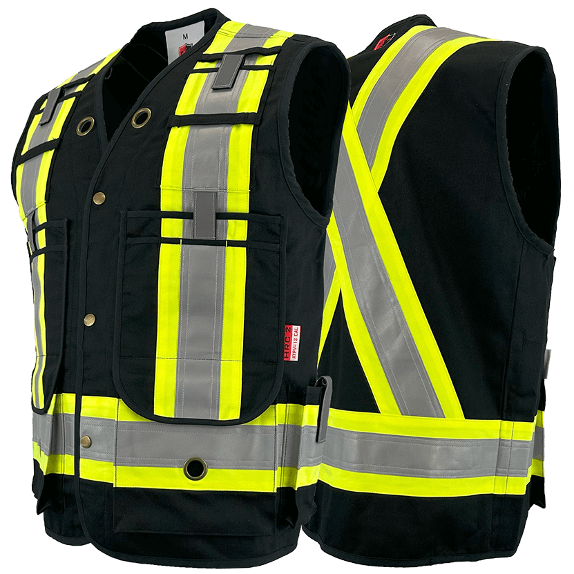 Atlas AR/FR Black Surveyor Vests 2272BLK