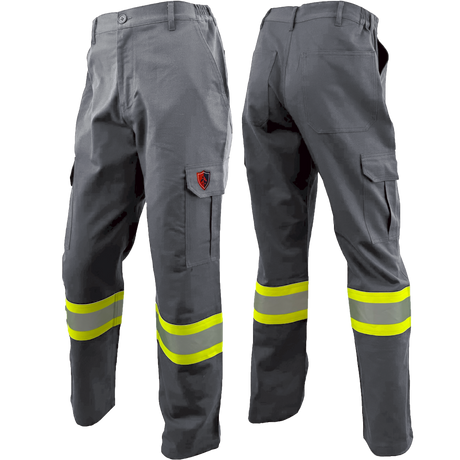 Atlas AR/FR Grey Cargo Pants W/ 4" Striping 4054GR