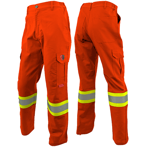 Atlas AR/FR Orange Cargo Pants W/ 4" Striping 4054OR