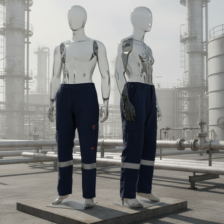 Atlas AR/FR Navy Cargo Pants W/ 2" Silver reflective 405NB