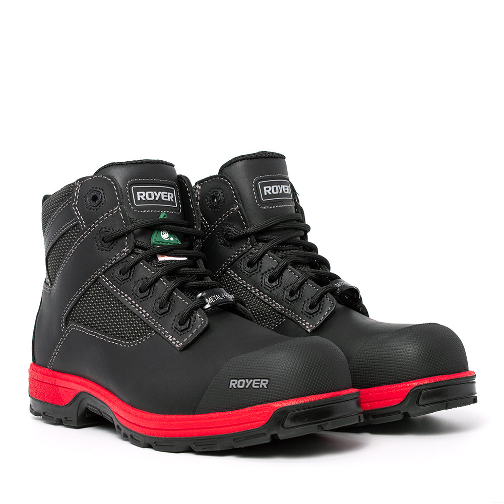 Royer Men's Agility GTR Black With Red 6" Work Boot 5600GTR