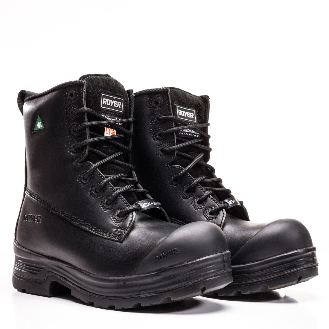 Royer Men's 4-Density Thisulate Black 8" Work Boot 6000QD