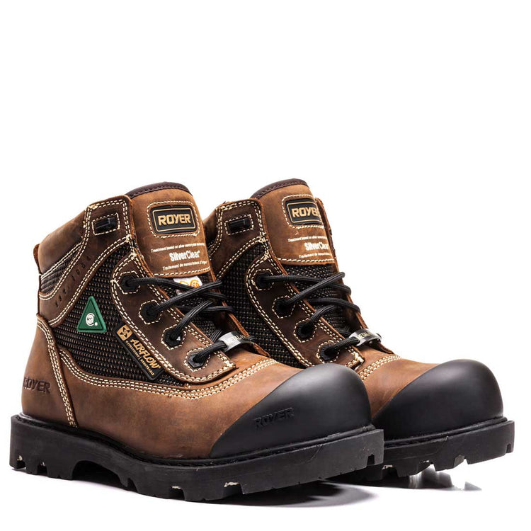 Royer Men's FLX Airflow Brown 6" Work Boot 8420FLX