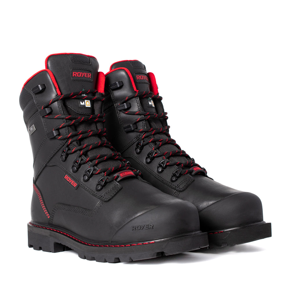 Royer Men's Revolt Interguard 2.0 Black With Red 8" Work Boot 8909RT