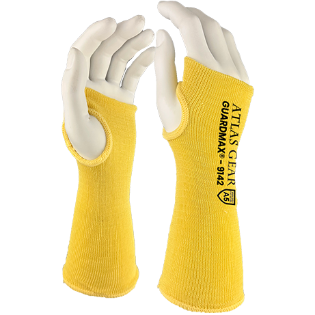 Atlas Gear 10in Aramid Resistant Sleeves W/ Thumb hole 9142YL