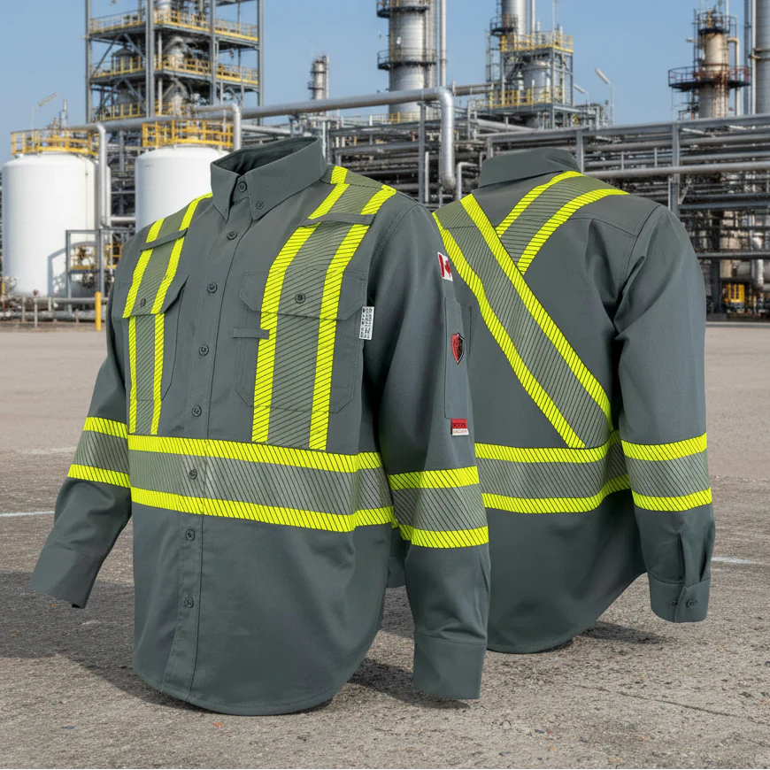 Atlas Gray Men's GuardianÂ® FR/AR Work Shirts 4044GR