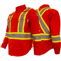 Thumbnail for Atlas Orange Men's Guardian® FR/AR Work Shirts 4044OR