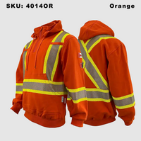 Thumbnail for Atlas Orange Pullover FR/AR Hoodies w/ Segmented 4” Stripes 4014OR