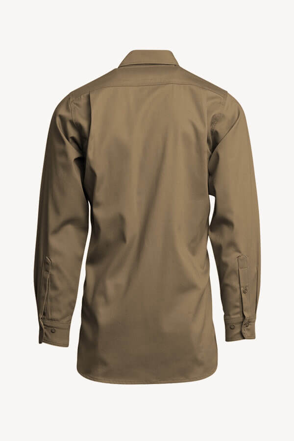 Lapco FR Men's Khaki 7oz Button Down Uniform Shirt IKH7