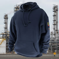 Thumbnail for Black Stallion AR/FR Navy Pullover Hooded Sweatshirt JF1340-NV