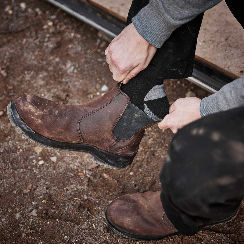 Men's Terra Dark Brown Murphy 6" Pull-On Work Boot R4NRDB