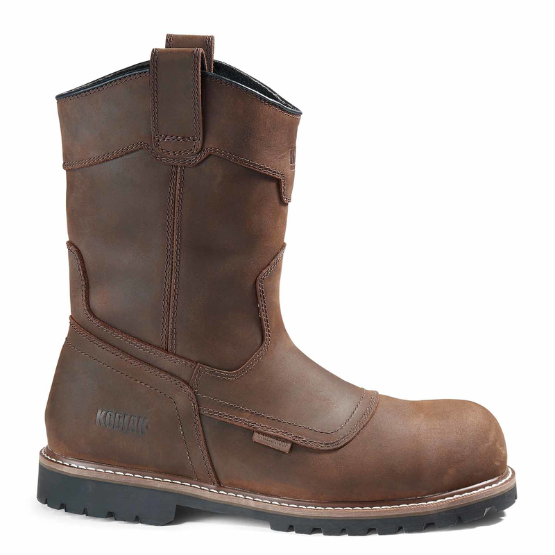 Men's Kodiak Dark Brown McKinney Wellington Waterproof Work Boot 4TERDB