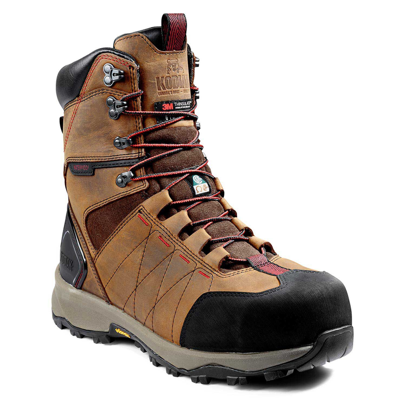 Men's Kodiak Ice Brown Conqueror 8" Waterproof Work Boot 4TGDBN