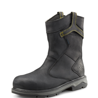 Thumbnail for Men's Terra Black Patton Wellington Waterproof Pull-On Work Boot 4TCBBK