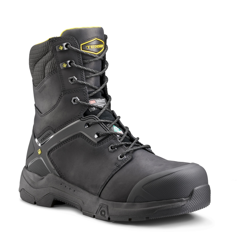 Men's Terra Black Carbine 8" Waterproof Work Boot 4TCRBK