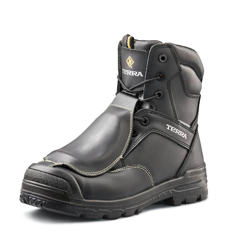 Men's Terra Black Barricade 8" Work Boot with External Met Guard K305BK