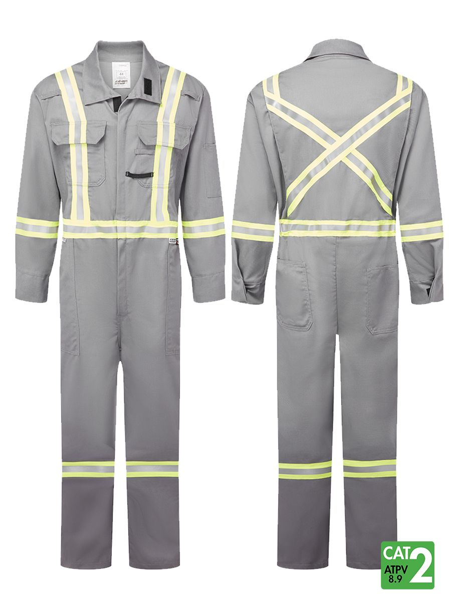 IFR Avenger Gray 7 oz Men's FR Coveralls ASGR3108