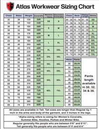 Thumbnail for Atlas Workwear FR Size Chart