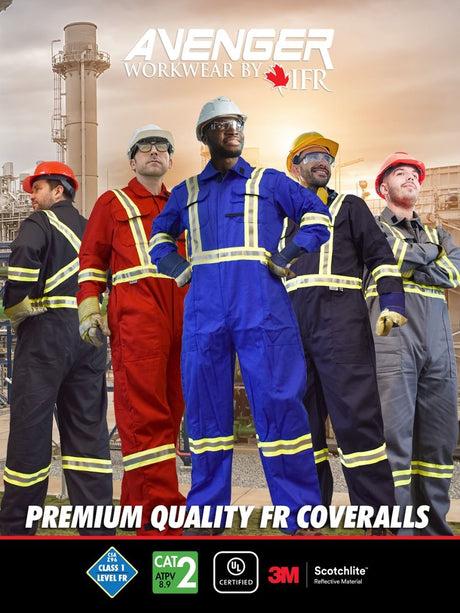 IFR Avenger Blue 7 oz Men's FR Coveralls ASB3108