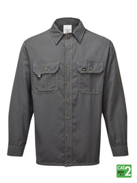 Thumbnail for IFR Men's Gray FR Westex® DH Air 5.5 Oz Deluxe Work Shirt DHPGY650