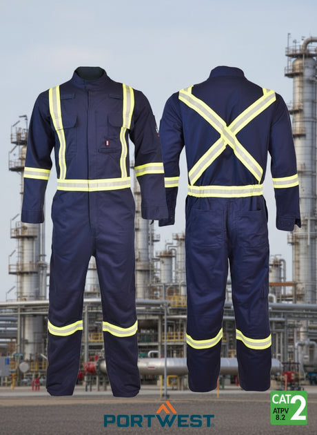 Portwest Bizflame Navy 88/12 Iona 7oz Men's FR Coverall FR511NA