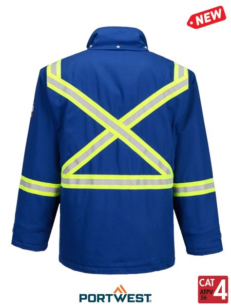 Men's Bizflame Royal 88/12 Insulated FR Winter Parka Style FR612RB