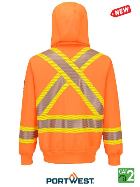Men's Bizflame Orange Knit 4" 10 oz FR Hoodie Style FR747OR