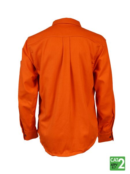 IFR Men's Orange FR UltraSoft® 7 oz Deluxe Work Shirt UPO650