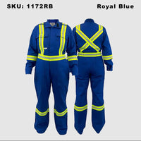 Thumbnail for Women's Royal Blue Premium FR Coveralls W/CSA Striping 1172RB