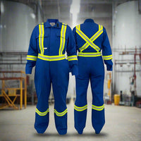 Thumbnail for Women's Royal Blue Premium FR Coveralls W/CSA Striping 1172RB