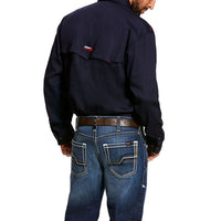 Thumbnail for Ariat FR Men's Navy Vented Work Shirt 10019062