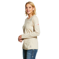 Thumbnail for ARIAT Women's FR Air Crew Long Sleeve T-Shirt - Sand