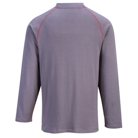 PORTWEST Crew Gray Long Sleeve FR T Shirt FR01