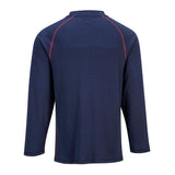 PORTWEST Crew Navy Long Sleeve FR T Shirt FR01NV